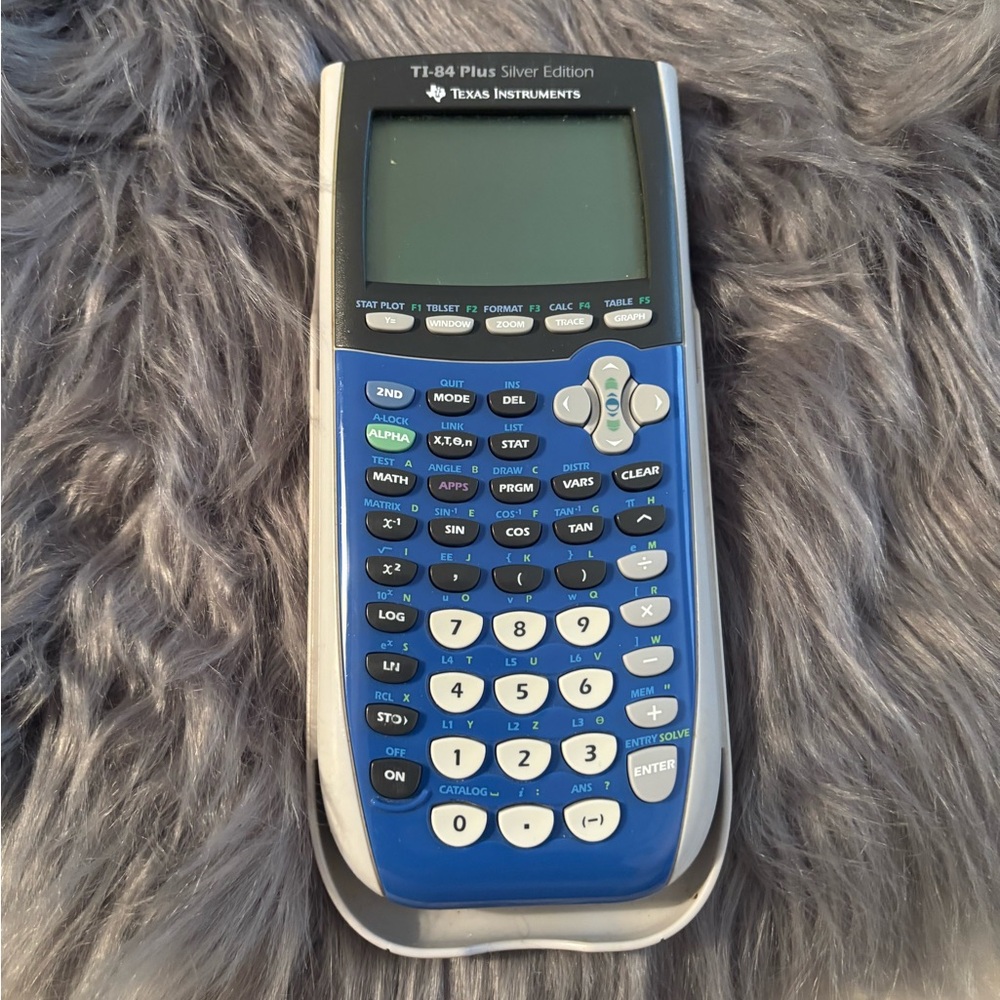 Texas Instruments TI-84 Plus Silver Edition Blue and Silver Calculator